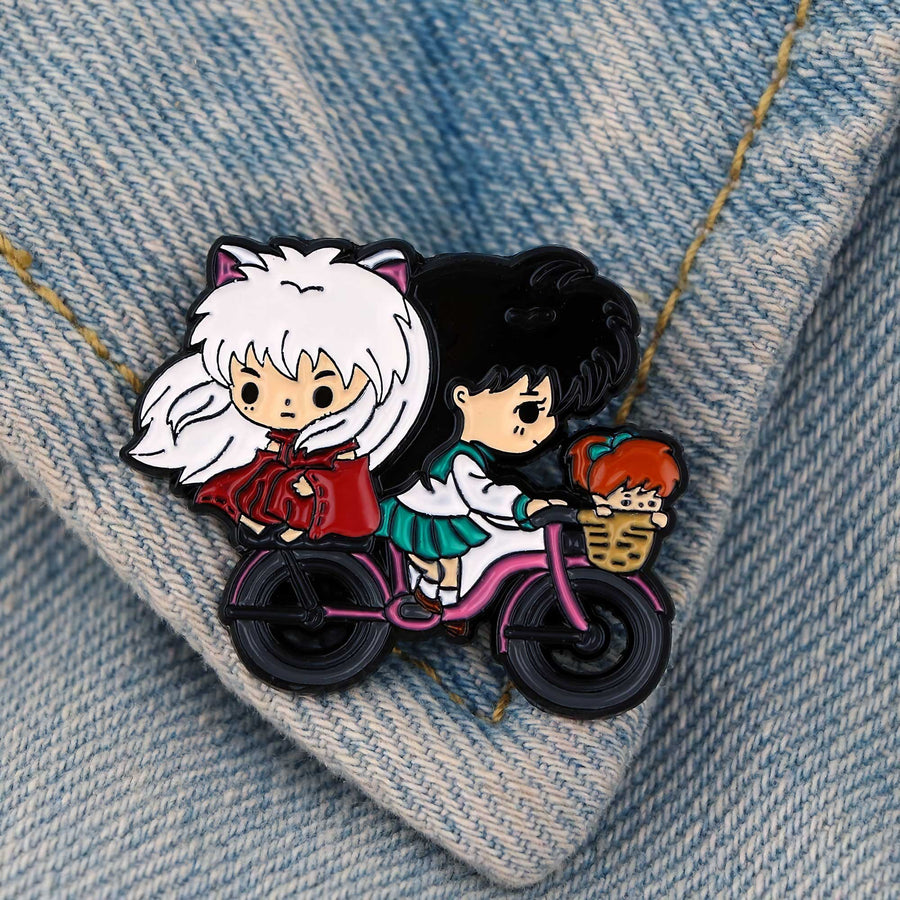 Pin Kagome y Shippo en Bici